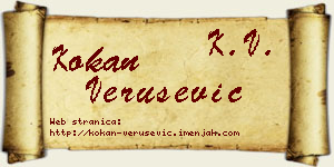 Kokan Verušević vizit kartica